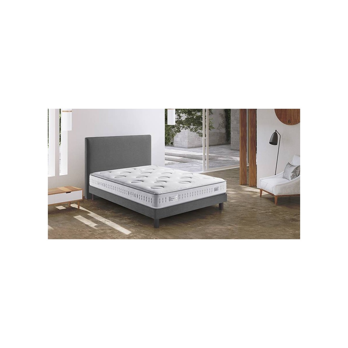 Matelas Souple Pour Tous BZ + Alèse 120x190 X 15 Cm + Oreiller