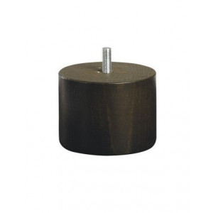 Pied Stearns & Foster cylindrique laqué noir H 3 cm