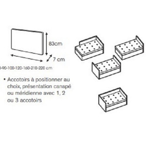 Tête de lit Simmons Accotoirs pour méridienne