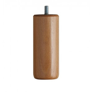 Pied Ebac cylindrique bois naturel H 15 cm