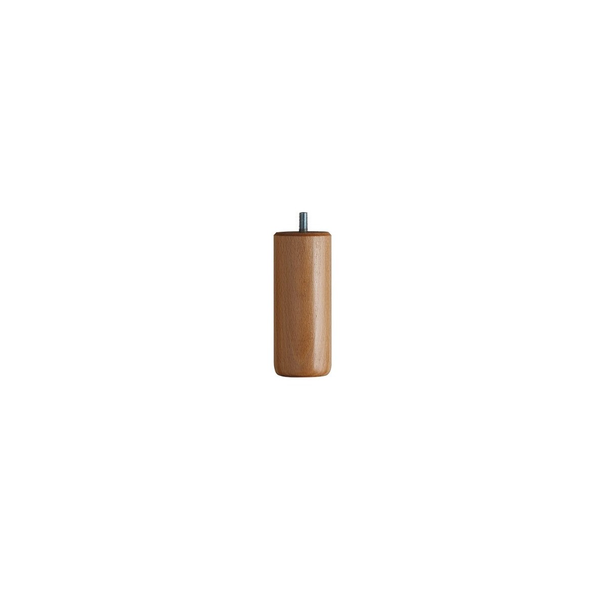 Pied Ebac cylindrique bois naturel H 15 cm