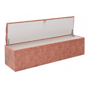 Banc de lit coffre Stearns & Foster peach blossom ouvert